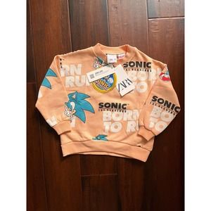 Zara Baby Boy Sonic Hedgehog Sweatshirt Sweater 18-24 Months